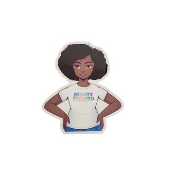 Girly Beauty Secured Sticker